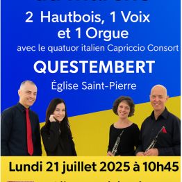 Concert du marché : 2 hautbois, 1 voix et 1 orgue Questembert