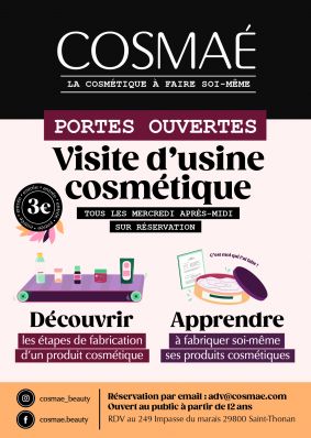 Cosmaé, fabricant dingrédients cosmétiques ouvre ses portes